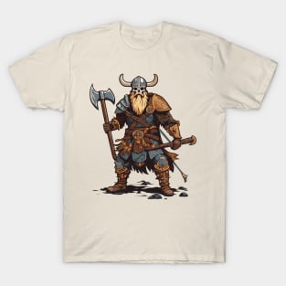 Viking Skeleton Warrior's Heavy Metal Saga T-Shirt